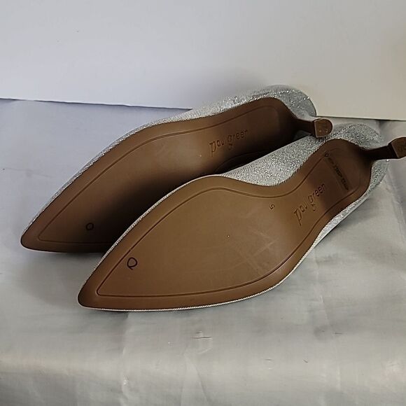 Paul Green Beth Pointed Toe Pump In Silver Sparkle New without box - Picture 8 of 10